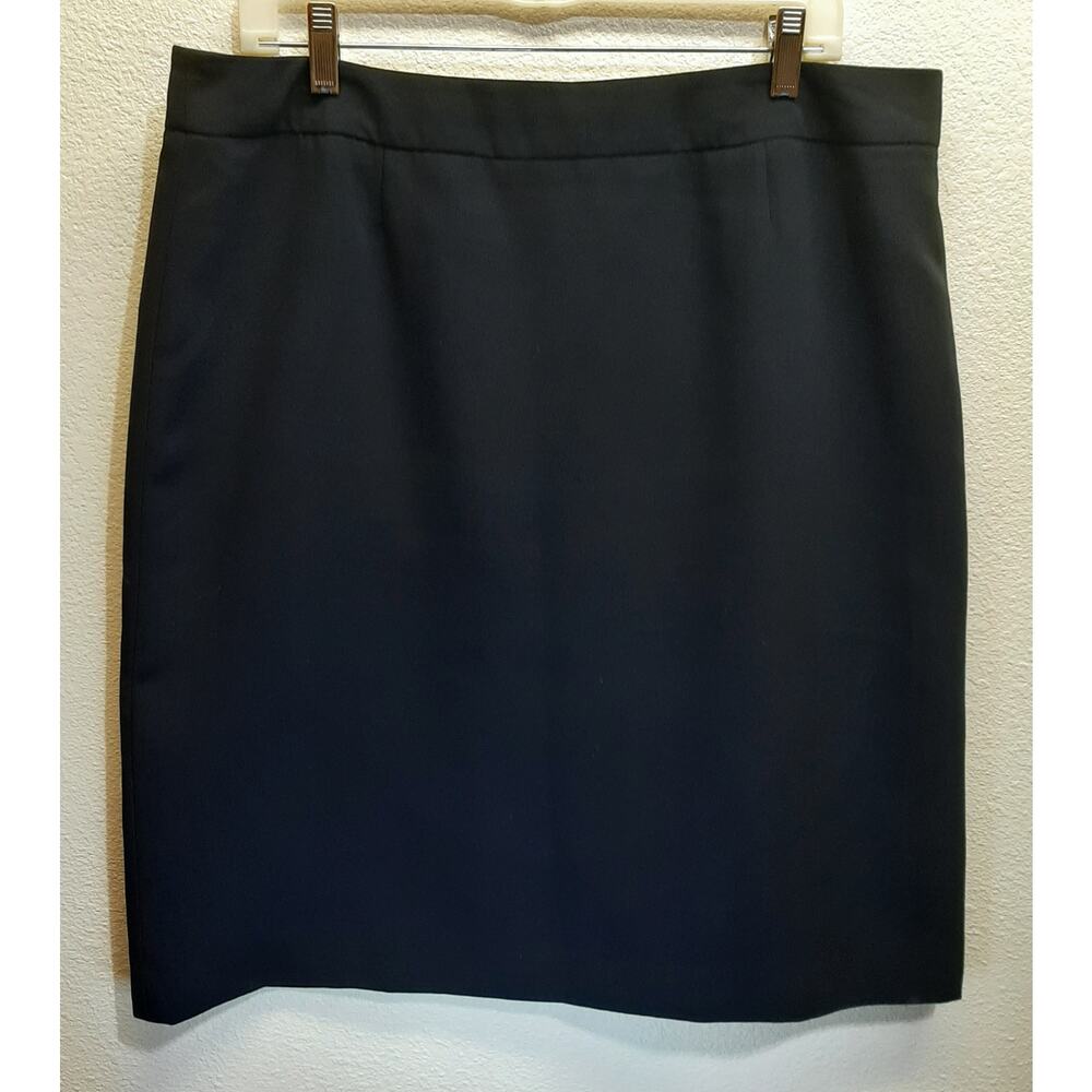 Jones Wear Essentials Navy Blue Career Lined Pencil Midi Skirt l Size: 16 - Picture 4 of 8